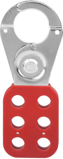 Neoglint Safety Tagout Backensperre Haspe aus Kunststoff mit Schnappverschluss in Grau und Rot - Bild 1