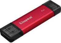 Kingston Portable SSD Dual mit 1 TB Speicherplatz, USB-A und USB-C, bis zu 1050 MB/s, Schwarz/Rot - Bild 1
