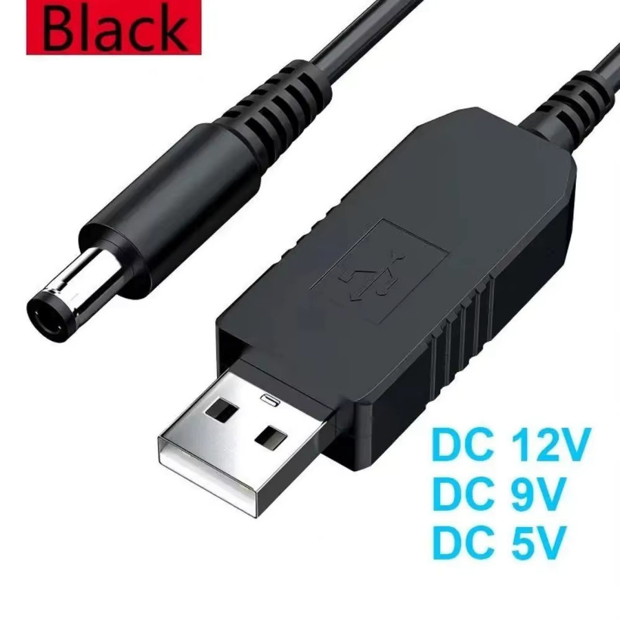 USB-Step-up-Konverter Kabel DC 5V auf 5V 9V 12V mit USB-A und USB-C Anschluss in Schwarz - Bild 3