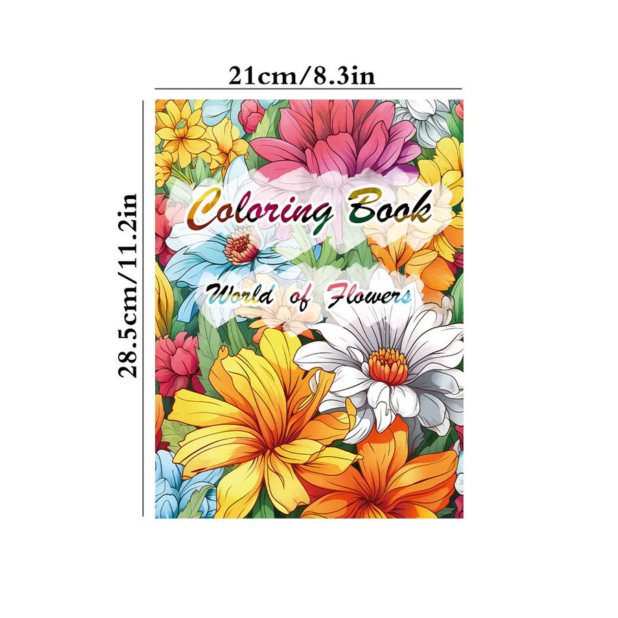 Blumen-Malbuch für Teenager mit 25 verschiedenen Mustern und hochwertigem 100 g/m2 Papier in Multicolor - Bild 2