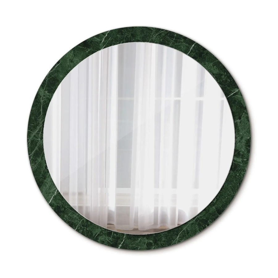 Tulup Rundspiegel mit grünem Marmor Motivdruck Durchmesser: 100 cm - Bild 2