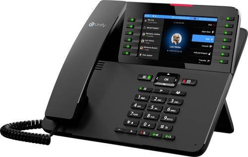 Unify OpenScape Desk Phone CP710 VoIP Telefon in Schwarz mit Freisprechfunktion, Headsetanschluss und PoE - Bild 1