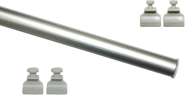 Gardinia Profil zum Klipsen für Flächenvorhangstoffe aus Aluminium in Silber - Bild 1