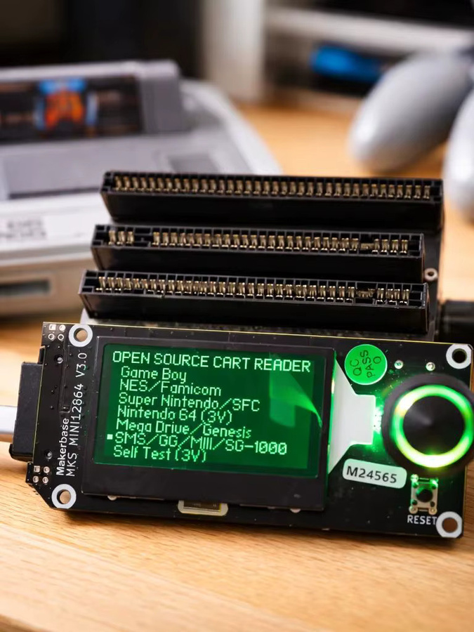 EVANOVM Sanni Cart Reader V5 DIY-Kit Retro-Spielkassetten-Dumper und ROM-Backup-Tool für MD NES SNES N64 GBA FC MSX in Schwarz - Bild 6