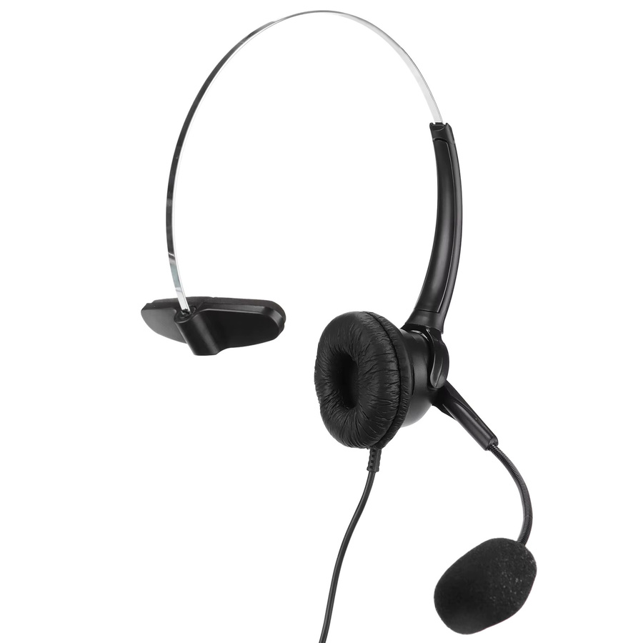 Mixsight Telefon-Headset RJ9 in Schwarz mit 330 Grad einstellbarem Mikrofon für Heim- und Callcenter-Telefonanlagen - Bild 2