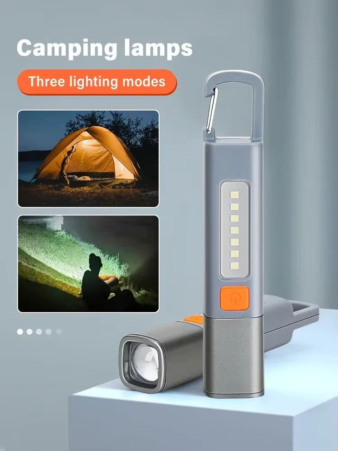 HEINAST Outdoor-Taschenlampe mit variablem Fokus, Flutlicht und Seitenlichtern, wiederaufladbar und mit großer Reichweite - Bild 5