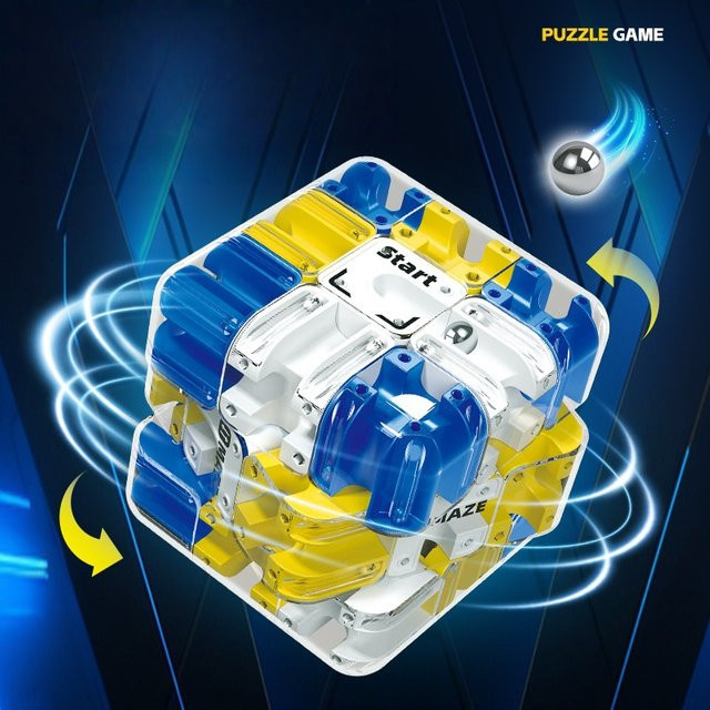 3D Labyrinth Ball Roller Cube, interaktives Puzzle, Geschicklichkeitsspiel, ab 3 Jahre - Bild 1