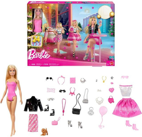 Mattel Barbie Modepuppe Adventskalender, ab 3 Jahren