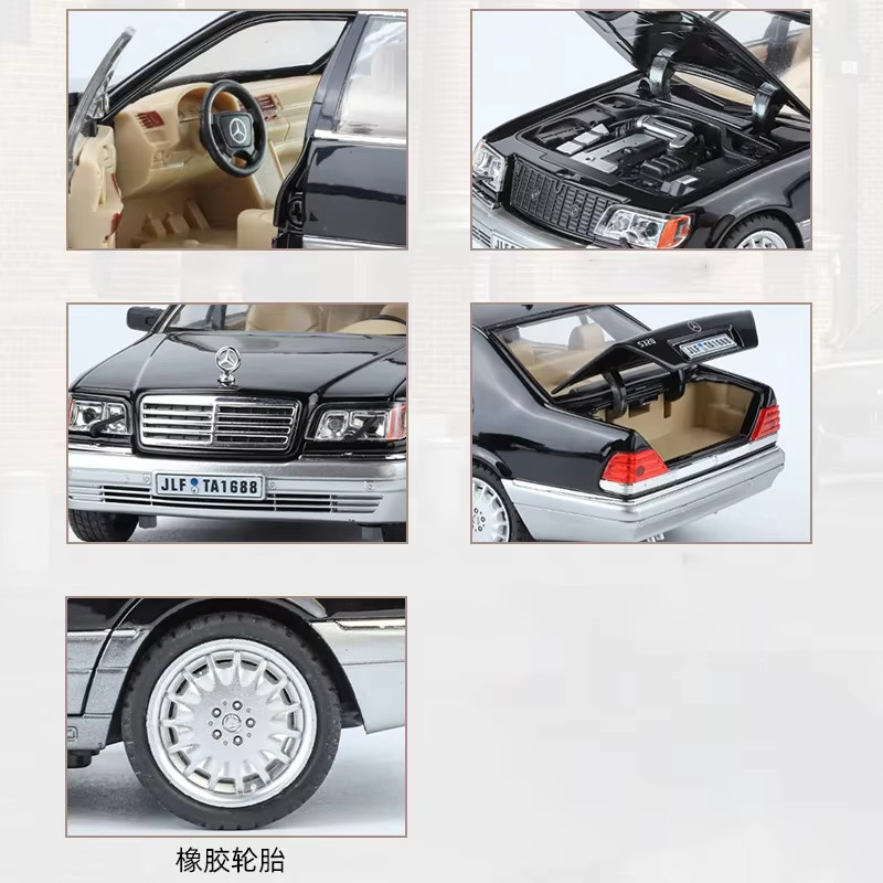 Welly Mercedes Benz W140 S320, Modellauto, 1:24, Metall, mit Licht und Sound - Bild 4