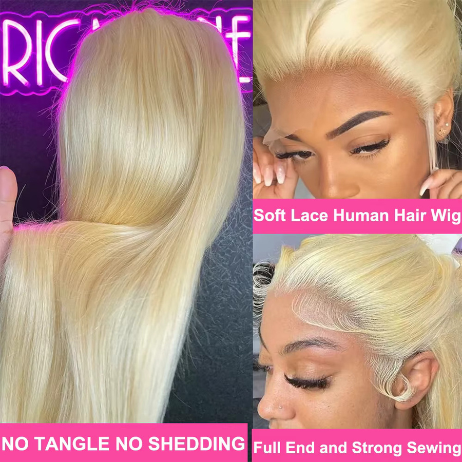 MissDorxuan Lace-Front-Perücke, Honigblond, Echthaar, Damen - Bild 4