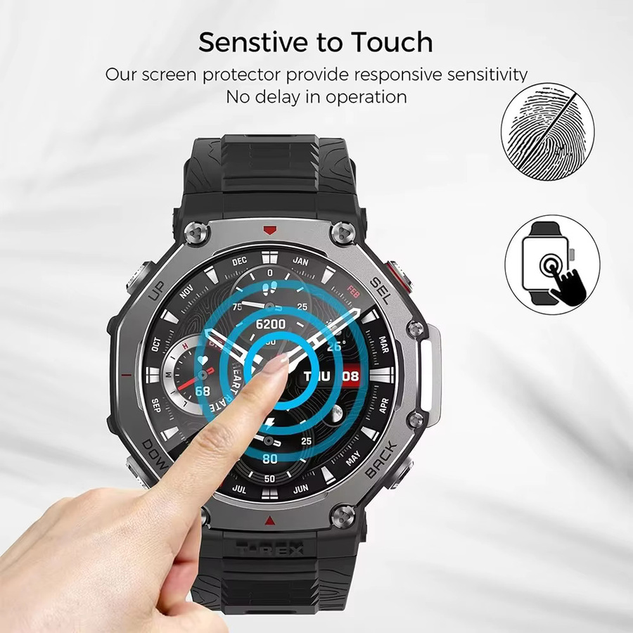 Displayschutzfolie für Amazfit T-rex3, klar, Silikon - Bild 2
