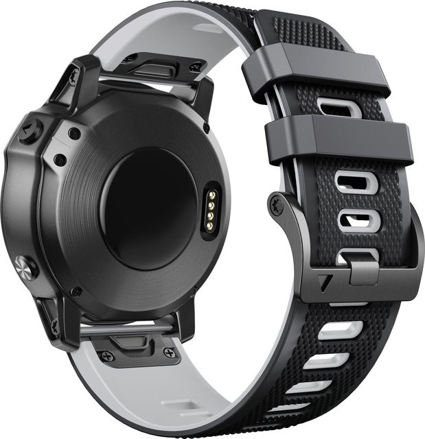 Runcool Uhrenarmband Silikon, 22 mm, Schwarz - Bild 1