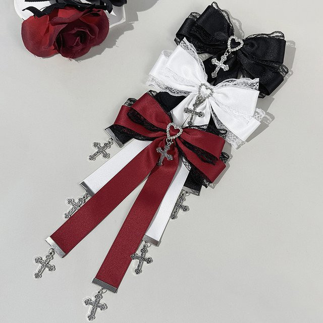 Sommer6 Haarspange, schwarze Schleife, Lolita-Stil - Bild 1