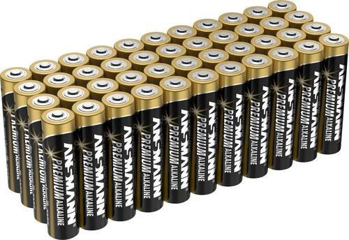 Ansmann Micro AAA Alkali-Mangan Batterien 1,5V, 44 Stück, Schwarz - Bild 1