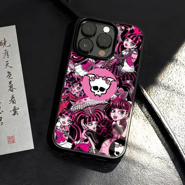 M-MonsterS Cartoon Handyhülle aus PC und TPU für iPhone 11 bis iPhone 17 Pro Max in Schwarz und Multicolour - Bild 1