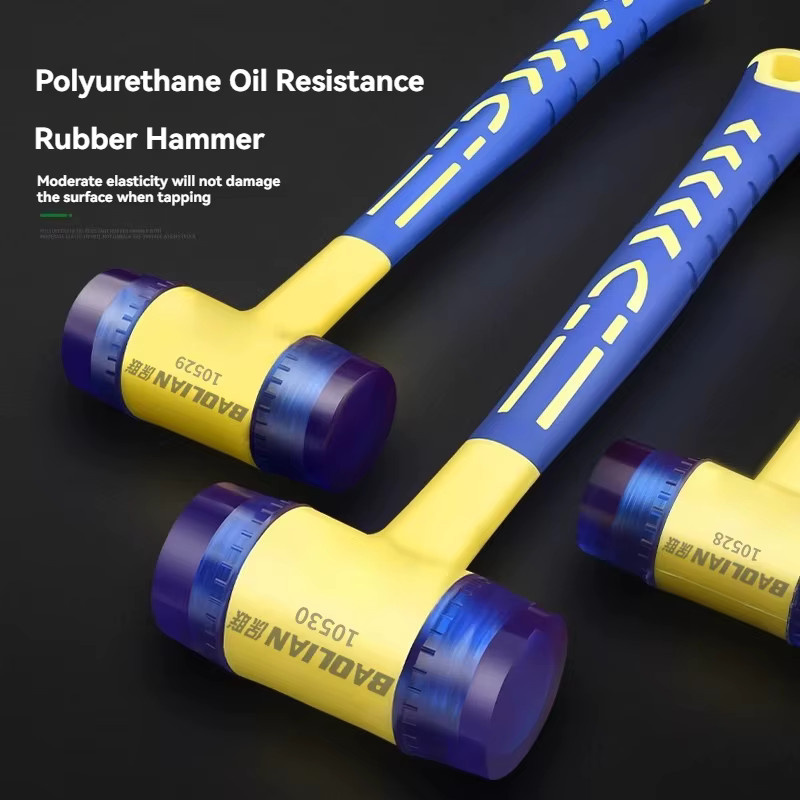 Baolian Installationshammer mit abnehmbarem Kopf und Gummigriff, isoliert, Doppelkopfhammer für Installationsarbeiten, 25 mm bis 45 mm - Bild 3