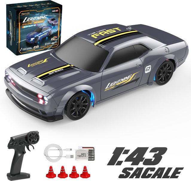 JIKEFUN RC Auto 4x4, Racing Drift Fahrzeug, 1:43, mit LED Licht, ab 3 Jahre - Bild 1