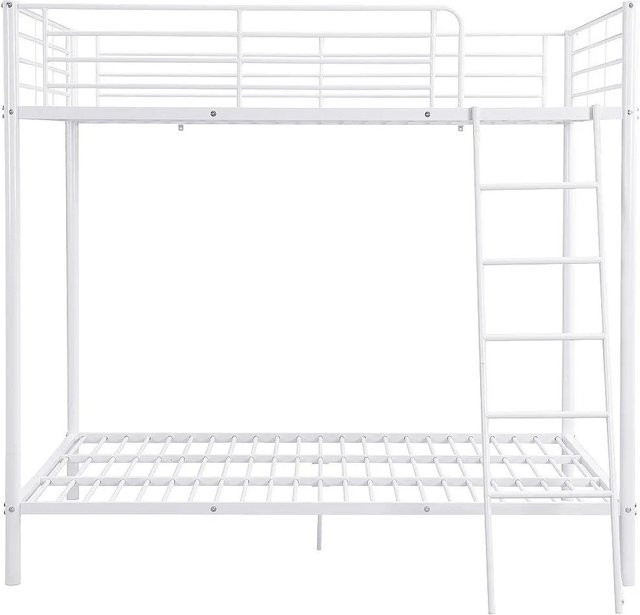 Vente-unique Etagenbett Gemini aus Metall in Weiß, B/T/H: 140 x 190 x 185 cm - Bild 1