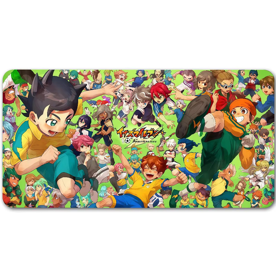 I-InazumaS E-ElevenES Anime-Mauspad XXL Schreibtischunterlage in Multicolour mit rutschfester Unterseite und verriegelbarem Rand für Gaming und Büro - Bild 7