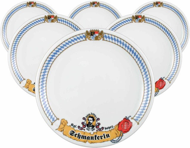 Seltmann Weiden Speiseteller Compact Bayern aus Porzellan, Weiß, 6er Set, Durchmesser: 27 cm - Bild 1