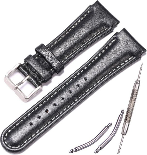 Uhrenarmband Leder, 22 mm, Schwarz, Herren - Bild 1
