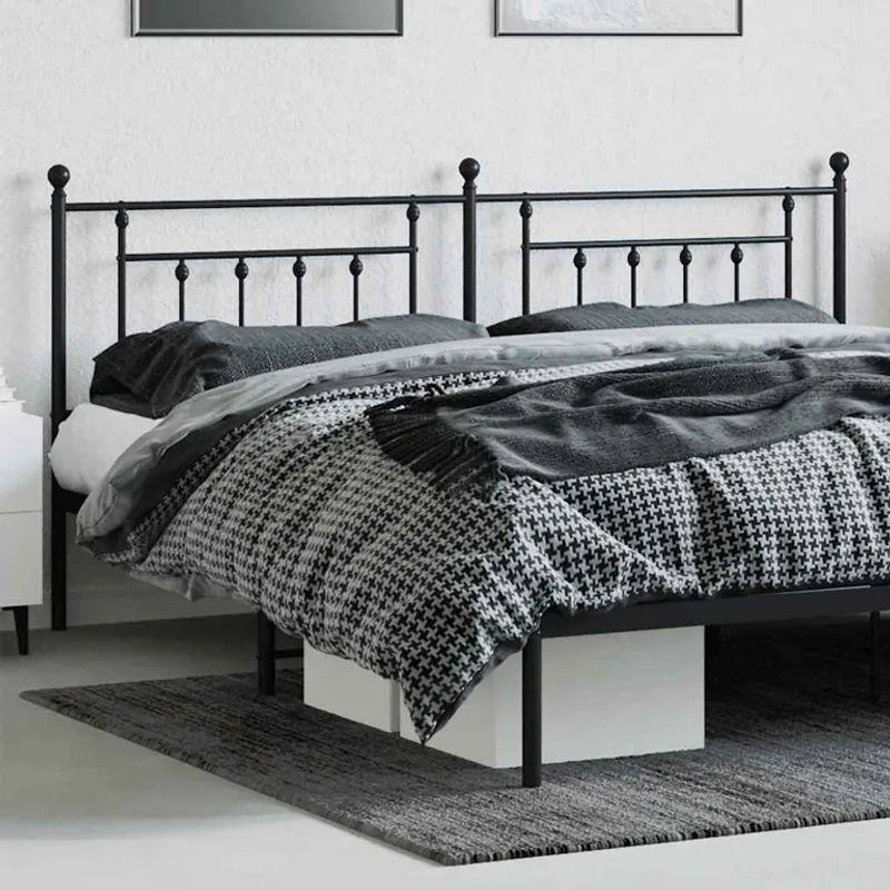 Vidaxl Metall-Kopfteil in Schwarz im klassischen Design, Breite: 200 cm - Bild 3