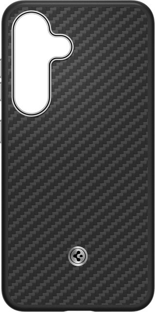 Spigen Enzo Aramid Case mit Magnet für Samsung Galaxy S25 in Black Silver - Bild 1