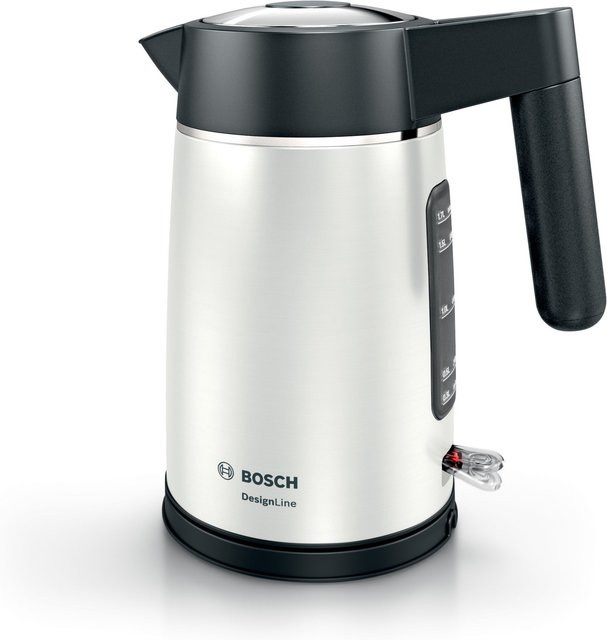 Bosch Wasserkocher TWK5P471 in Weiß/Schwarz/Silber aus Edelstahl mit Kalkschutzfilter - Bild 1