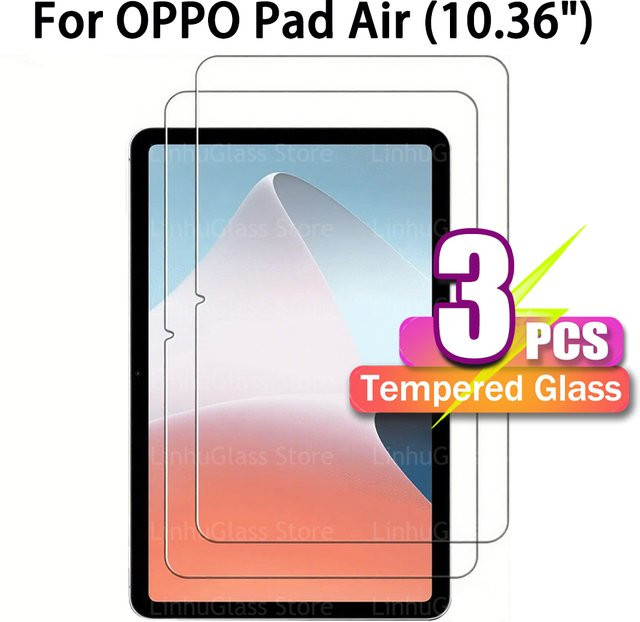 Displayschutzfolie aus gehärtetem Glas für OPPO Pad Air (10,36 Zoll) 2022, transparent, 9H kratzfest, HD-Klarheit und Anti-Fingerabdruck-Beschichtung - Bild 1
