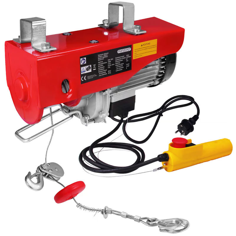 Elektrische Seilwinde Monzana mit Motor in Rot/Multicolor für 200/400 kg - Bild 3