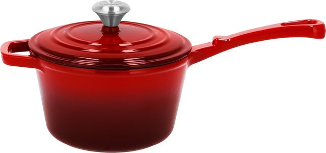 SILVERCREST Premium Gusseisenkasserolle aus emailliertem Gusseisen, Rot, Durchmesser: 18 cm - Bild 1
