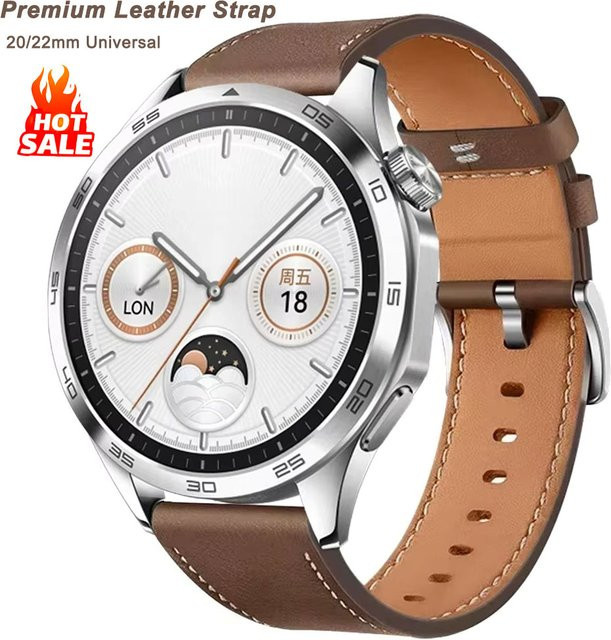 OAKCHARM Uhrenarmband Leder, 22 mm, 20 mm - Bild 1