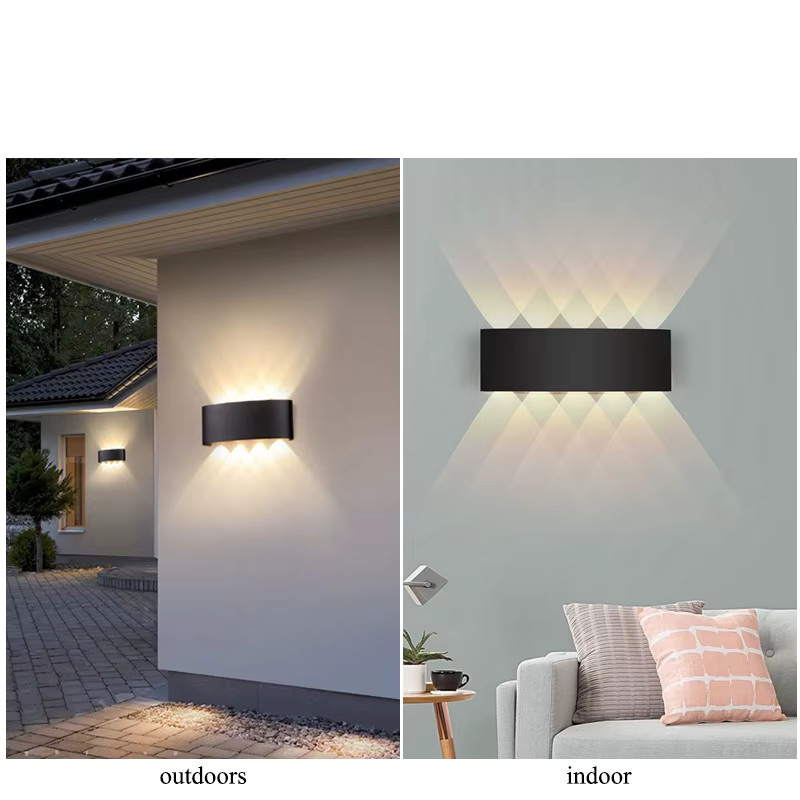 Si Solar LED Außenwandleuchte in Schwarz für Garten und Innenraum mit Up-and-Down-Beleuchtung und warmweißem Licht - Bild 3