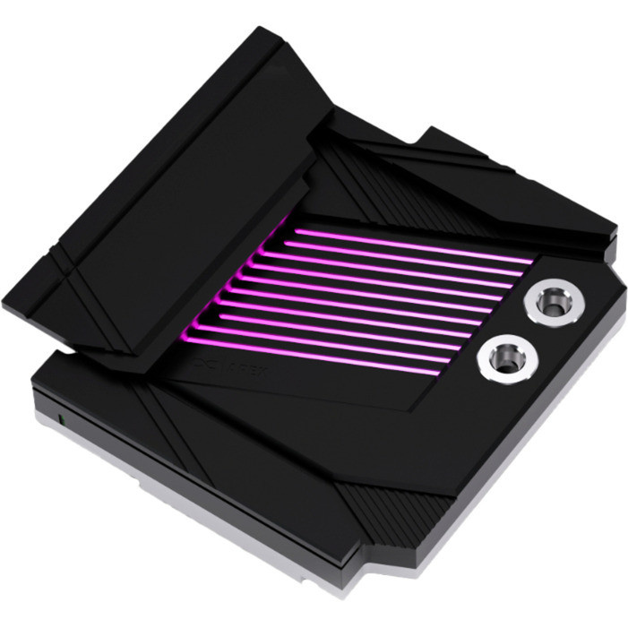 Alphacool Apex Monoblock X870 Aorus Elite WIFI7 Wasserkühlung für AM5, Schwarz, inklusive NVMe/M.2 SSD-Kühlsystem für Custom Loops - Bild 1