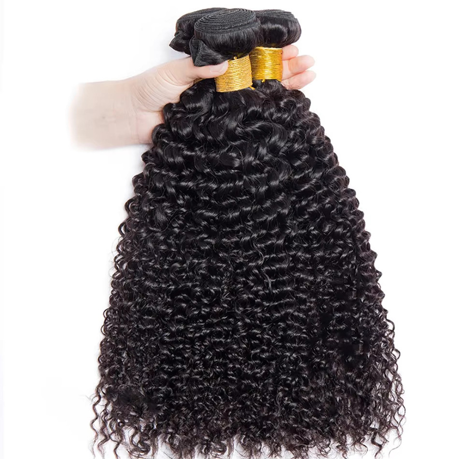 Fashowbeauty Remy Haar Extensions, Lockige Welle, Brasilianische Weben - Bild 3