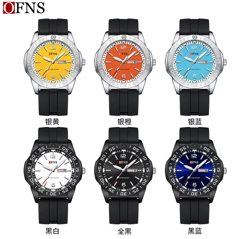 OFNS Armbanduhr, Doppelkalender, Quarzuhr, Herren - Bild 3
