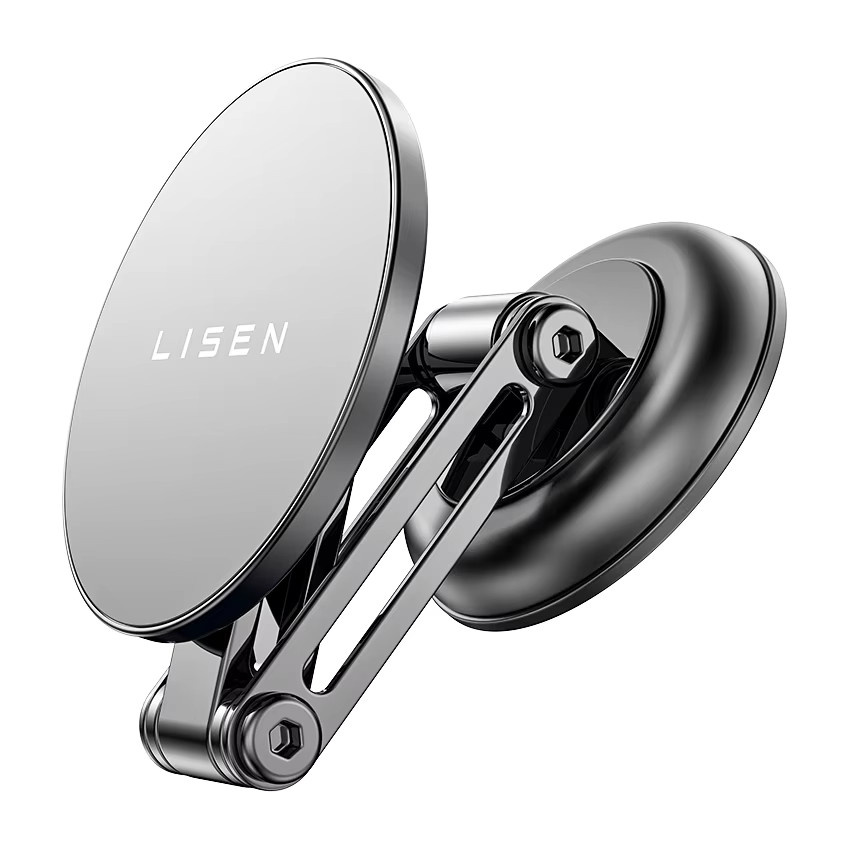 LISEN Magnetische Telefonhalterung für das Auto, faltbare 360 Grad rotierbare Halterung für das Armaturenbrett oder die Windschutzscheibe, Schwarz - Bild 5