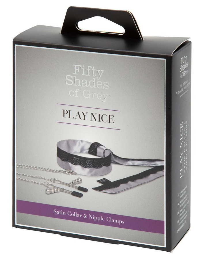Fifty Shades of Grey Halsband mit Nippelklemmen, Unisex - Bild 2