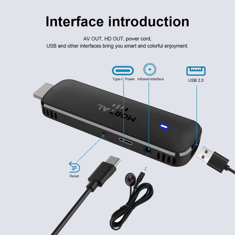 Janmifly Q8 TV-Stick mit Sprachfernbedienung, 4K Ultra HD, Dual-WLAN 6 und RK3518 Quad-Core Prozessor, Schwarz - Bild 5