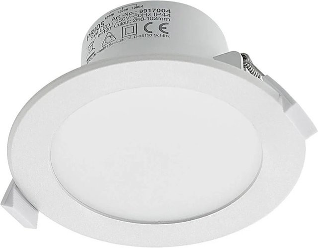 PRIOS LED Rida 9917004 Moderne 1-flammige Badezimmerleuchte aus Aluminium in Weiß - Bild 1