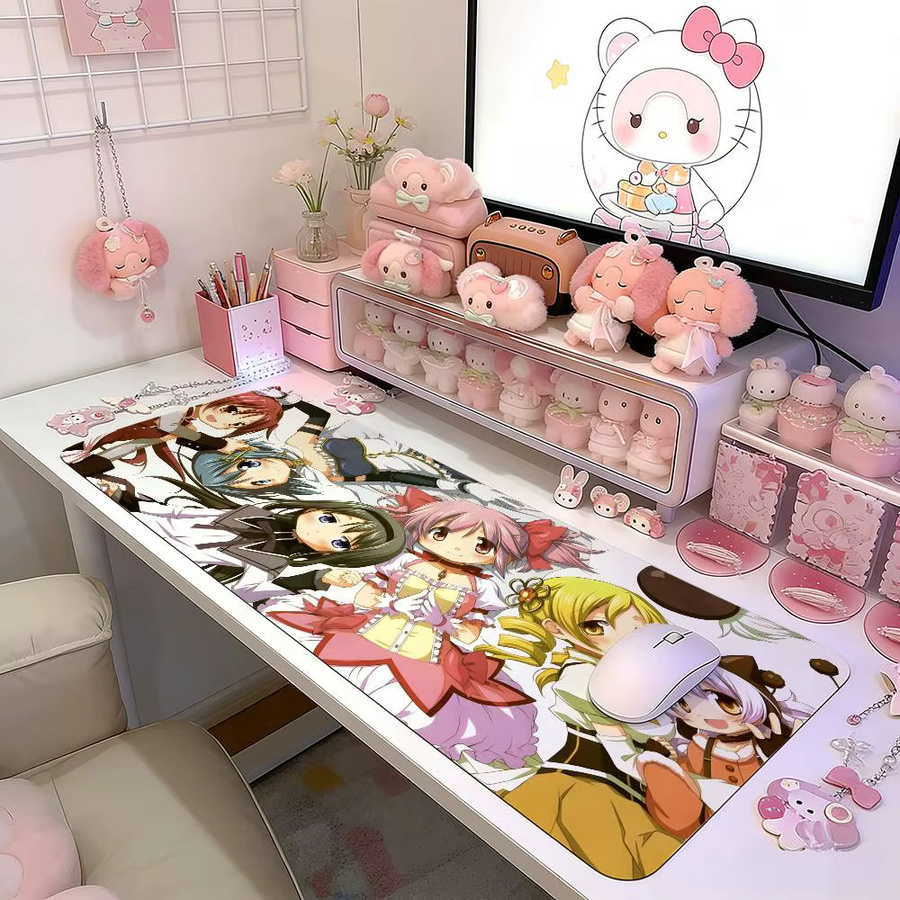 Puella Magi Madoka Magica Mauspad Multicolour Schreibtischunterlage für Laptop und Tastatur - Bild 3