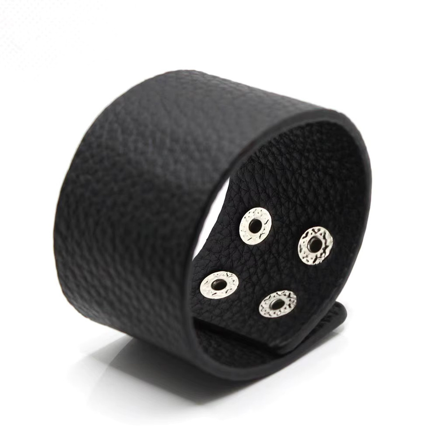 TOTABC Armband, Leder, Schwarz, Unisex - Bild 3