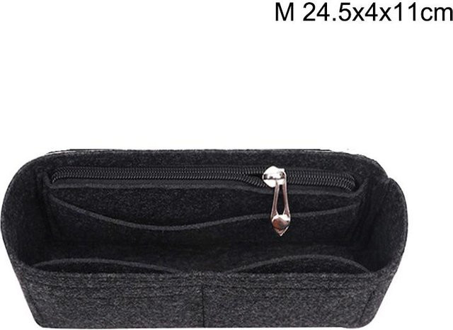 Taschen Organizer Einsatz aus Filz in Grau für Damen Handtaschen und Kosmetiktaschen, 1 Stück - Bild 1