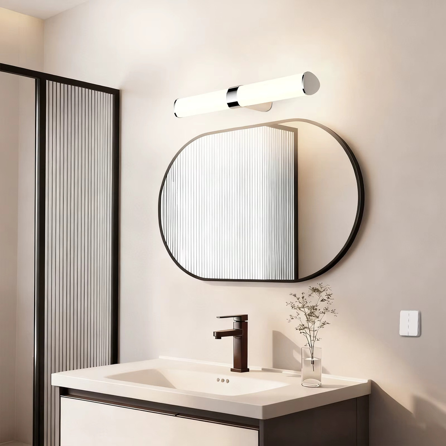 PRINCEWAY LED Wandleuchte für das Badezimmer in Chrom Silber, 15W, 1500Lm, Breite: 60 cm, IP44 Wasserdicht, mit 3 Lichtfarben Modi - Bild 2