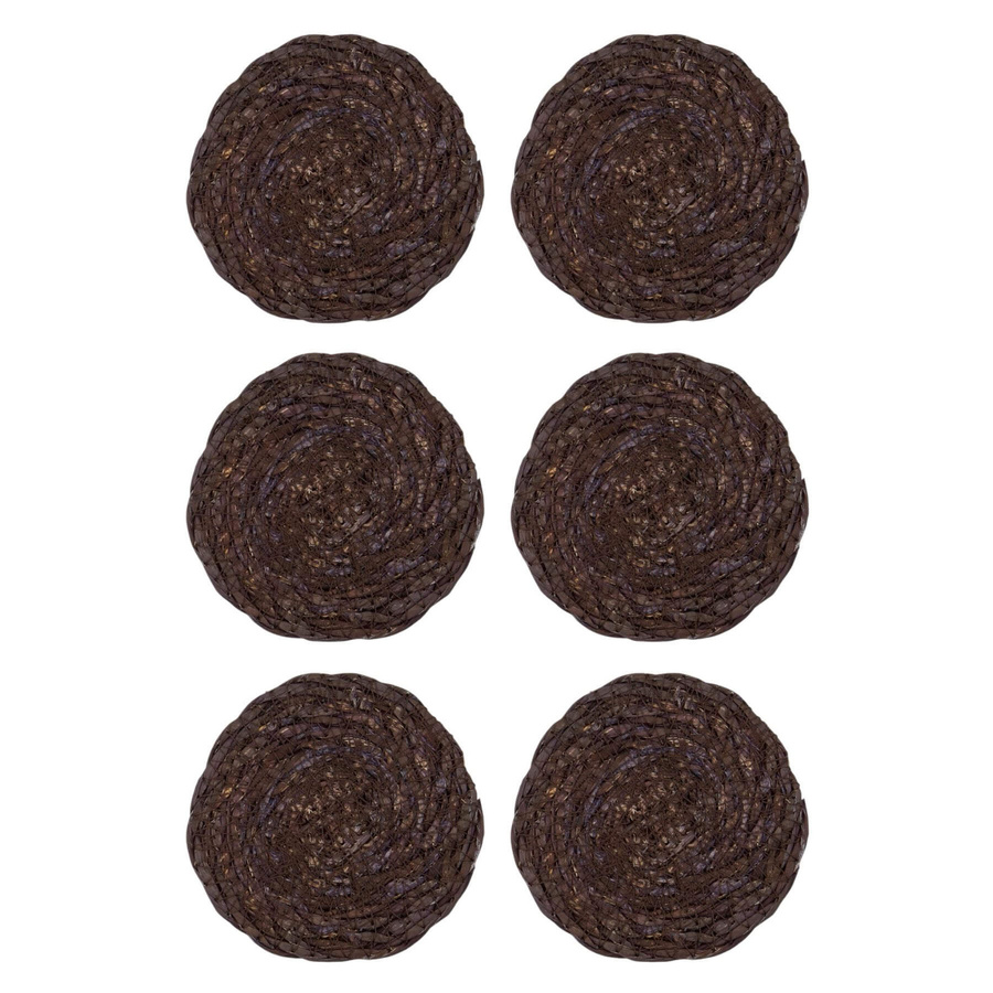 House Doctor Untersetzer Chocolate in Braun, 6er-Set, Durchmesser: 10 cm - Bild 1