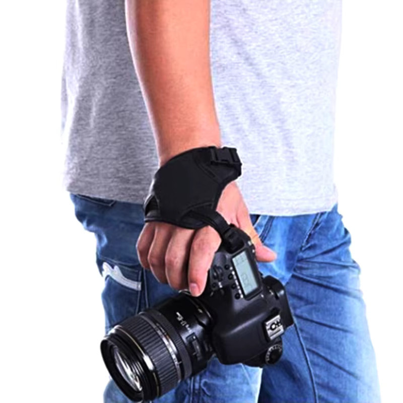 KOQZM Hand Grip Kamera Strap aus PU Leder in Schwarz für DSLR Kameras - Bild 2