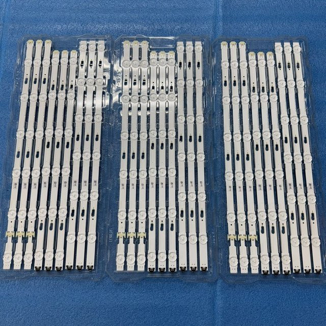 LED-Streifen Set für Samsung TV Modelle UN75MU6300F UN75MU6070 UN75JU7100 UN75JU6500 UE75MU6198U UE75MU6179U UE75MU6175U UN75MU630DF UE75MU6170U in Weiß - Bild 1