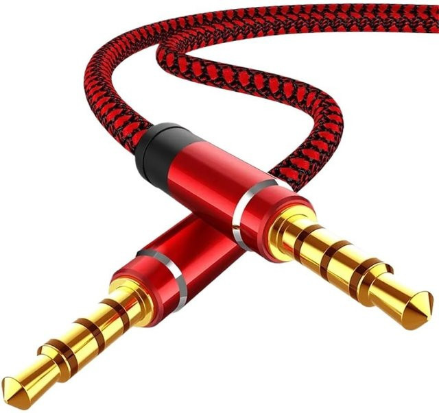 WALKESEN Audiokabel 3,5 mm Klinke mit Nylongeflecht, Länge: 1,5 m - Bild 1