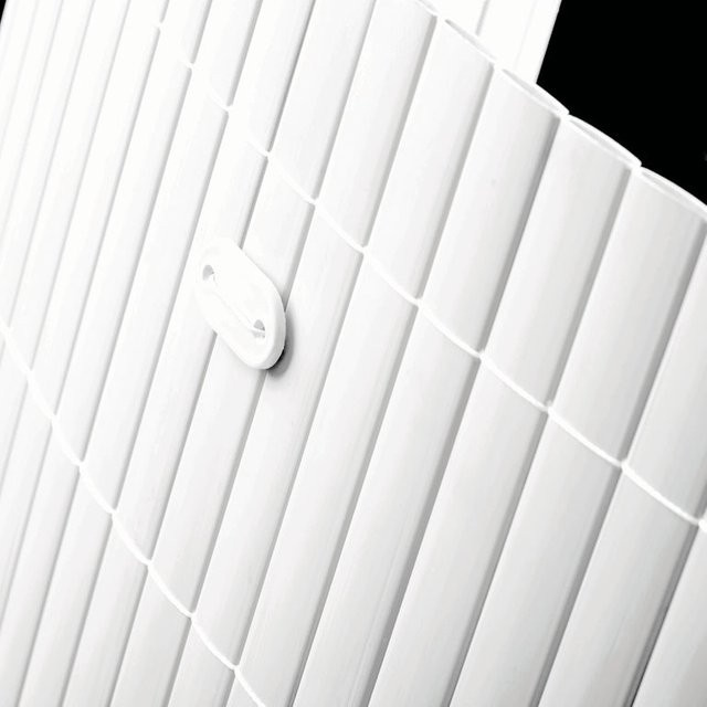 Sichtschutzmatte aus PVC in Bambusoptik, Farbe Weiss, B: 1 m, L: 5 m - Bild 1