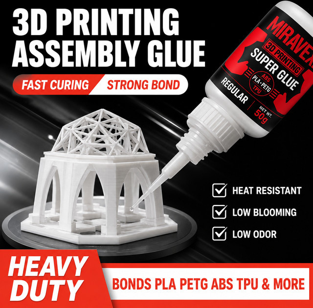 3D-Druck Superkleber Flüssig Transparent 50g für PLA ABS PETG TPU - Bild 1